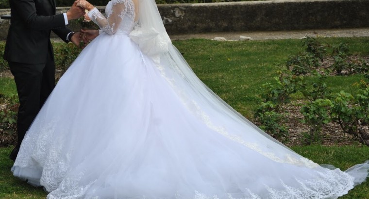 Robe de mariée princesse en dentelle