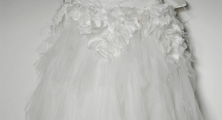 Robe de mariée bustier blanc cassé ajustable 36-38
