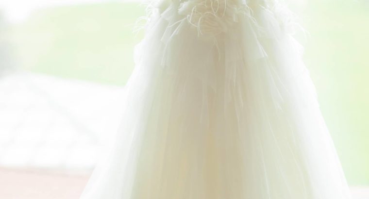 Robe de mariée bustier blanc cassé ajustable 36-38